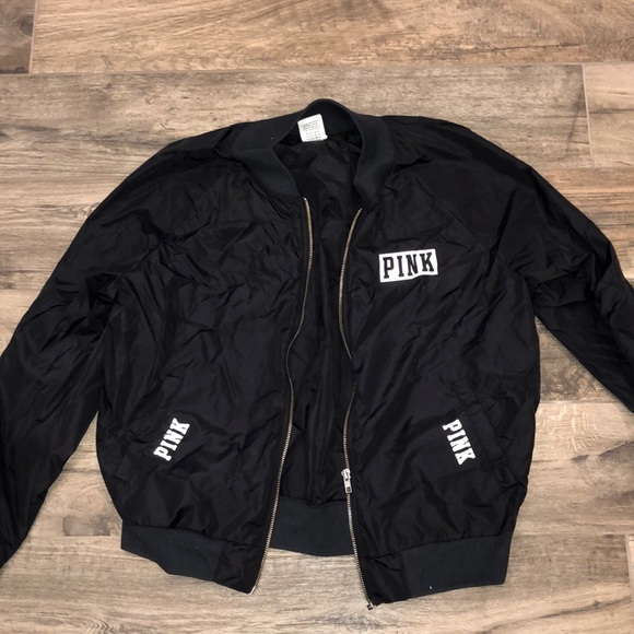 PINK Victoria's Secret Jackets & Blazers - PINK Black Bomber Jacket